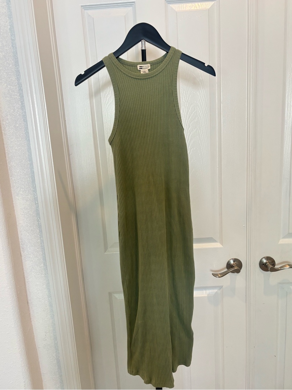 Billabong Olive Green Ribbed Maxi Dress